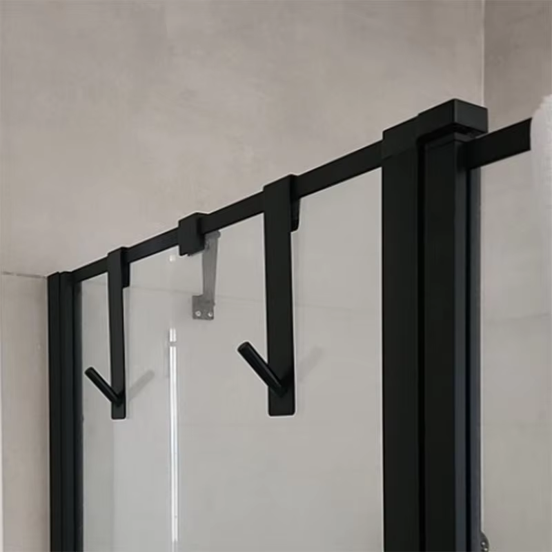 Thumbnail: Stainless Steel over Glass Door Shower Door Back Shower Towel Rack S-Shape Bathr