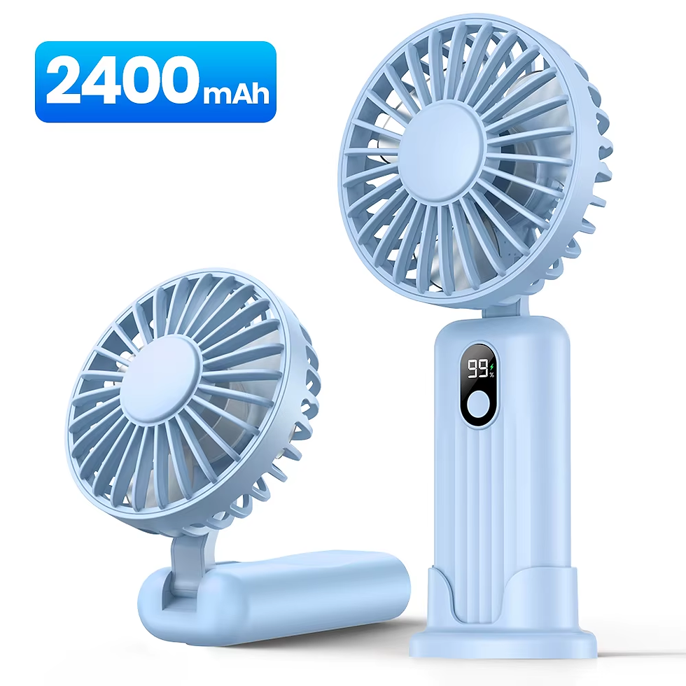 Thumbnail: Portable Mini Fan,2400Mah USB Rechargeable Hand Neck Fan 3In1 Personal Electric 