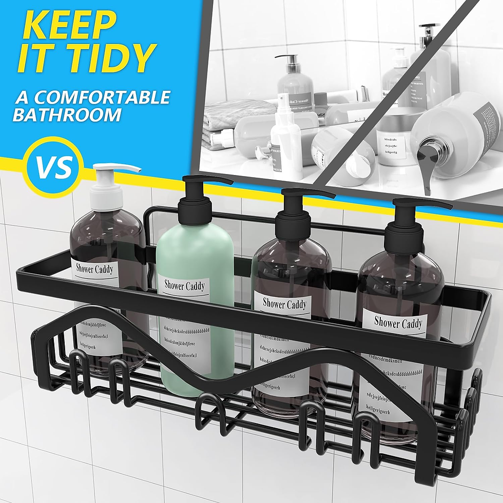 Thumbnail: Shower Caddy, Shower Shelves [5-Pack], Adhesive Shower Organizer No Drilling, La
