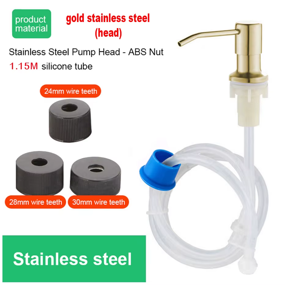 Thumbnail: Soap Dispenser for Kitchen Sink Extension Tube Kit Replacement Metal under Deck 