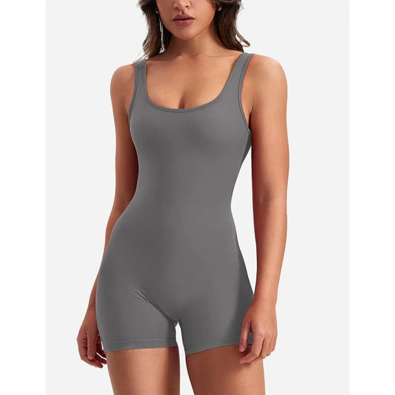Thumbnail: One Piece Jumpsuits for Women Tummy Control V Back Scrunch Butt Jumpsuit Sleevel
