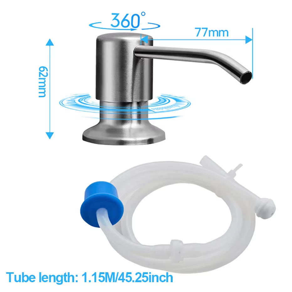 Thumbnail: Soap Dispenser for Kitchen Sink Extension Tube Kit Replacement Metal under Deck 