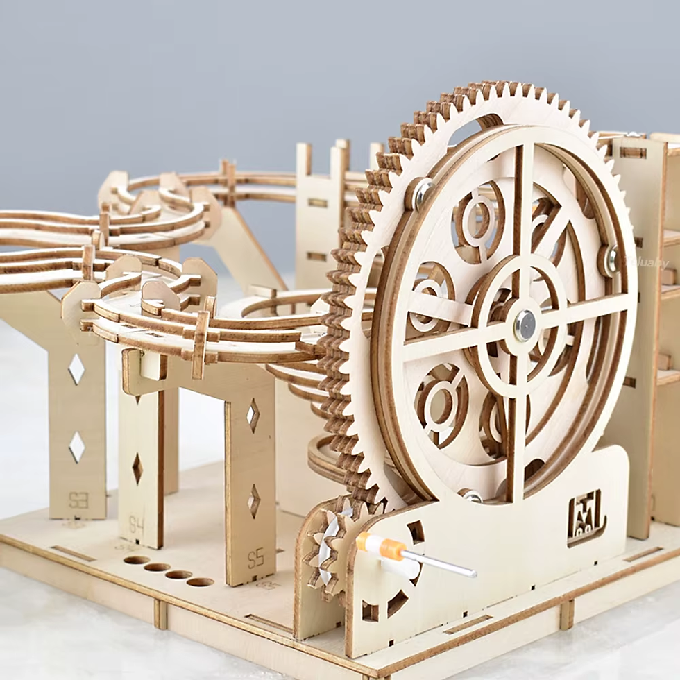 Thumbnail: 3D Wooden Puzzle DIY Mechanical Manual Model Building Kits Assemble Toys Marble 