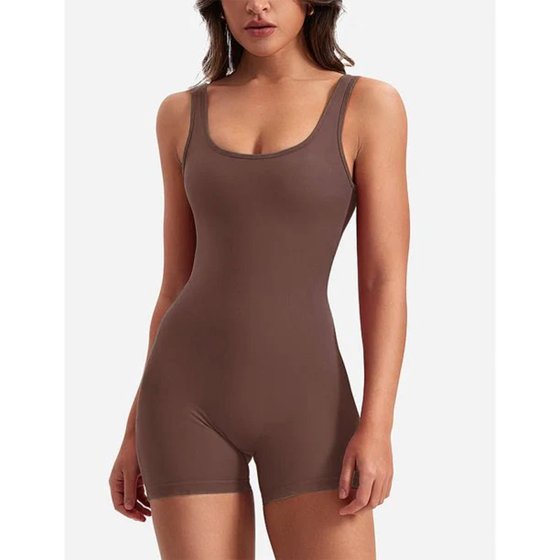 Thumbnail: One Piece Jumpsuits for Women Tummy Control V Back Scrunch Butt Jumpsuit Sleevel