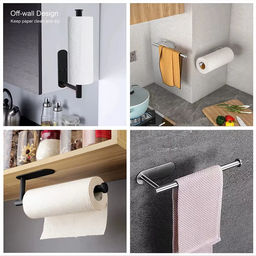 Thumbnail: Kitchen Paper Towel Holder Adhesive Tissue Hanger Toilet Roll Paper Dispenser Ca