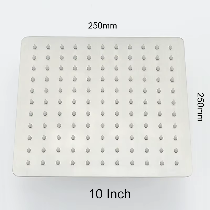 Thumbnail: Brushed Nickel Stainless Steel Square Shower Arm Shower Head Arm Wall Mounted Ce