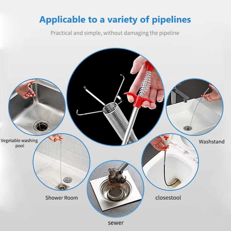 Thumbnail: Plumbing Four-Claw Hook Dredger Sewer Toilet Tool Manual Toilet Grab Hair Cleani