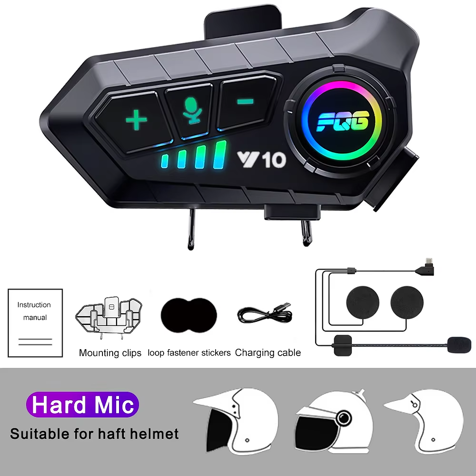 Thumbnail: Bluetooth 5.3 Helmet Headset Wireless Hands-Free Call Phone Kit Motorcycle Water
