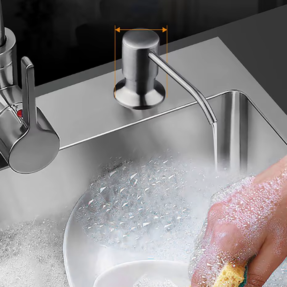 Thumbnail: Soap Dispenser for Kitchen Sink Extension Tube Kit Replacement Metal under Deck 