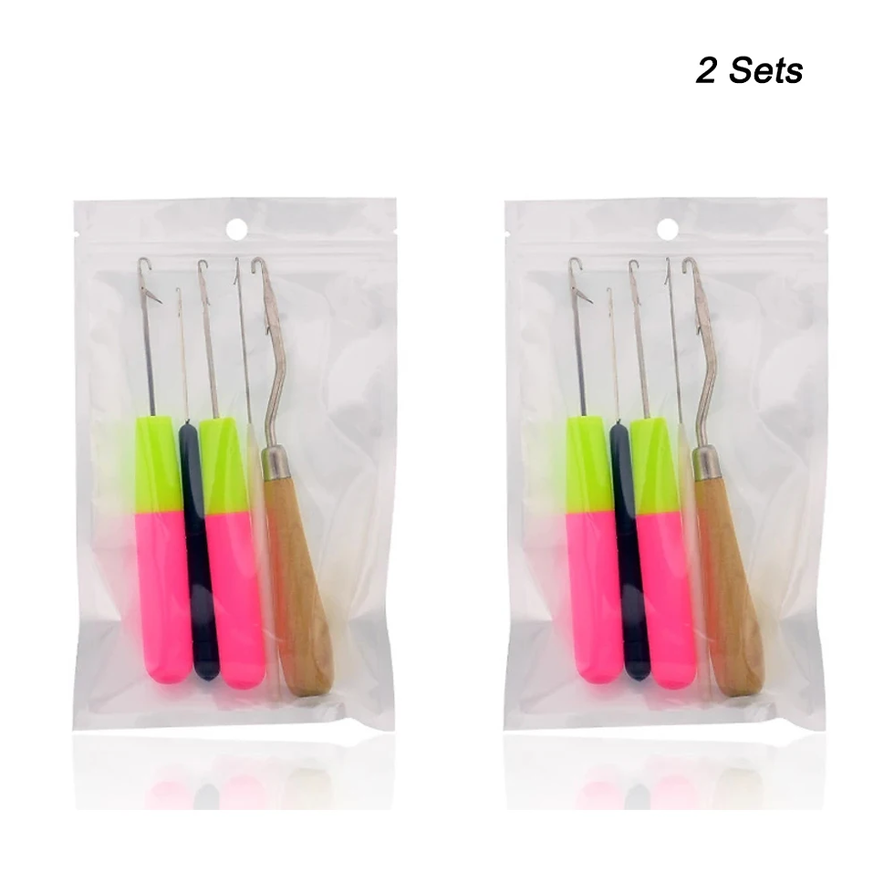 Thumbnail: Sewing Craft Crochet Hook Needles 5Pcs Set with Latch & Micro French Branding Ha