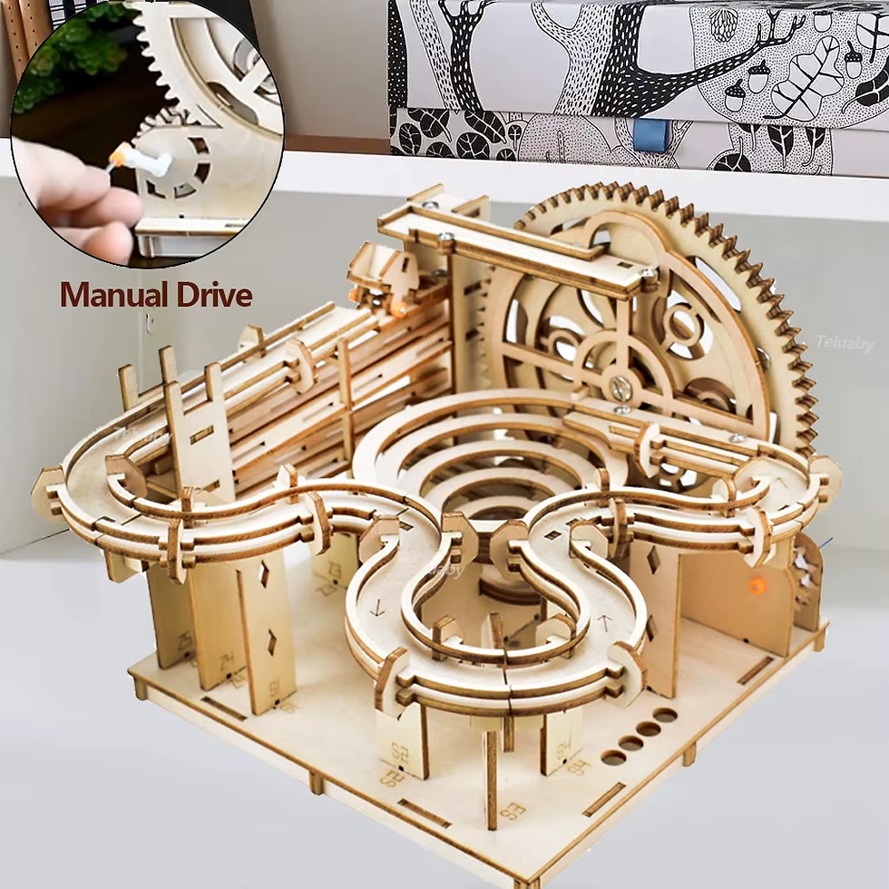 Thumbnail: 3D Wooden Puzzle DIY Mechanical Manual Model Building Kits Assemble Toys Marble 