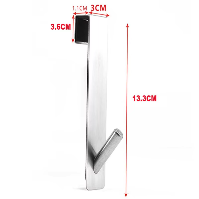 Thumbnail: Stainless Steel over Glass Door Shower Door Back Shower Towel Rack S-Shape Bathr