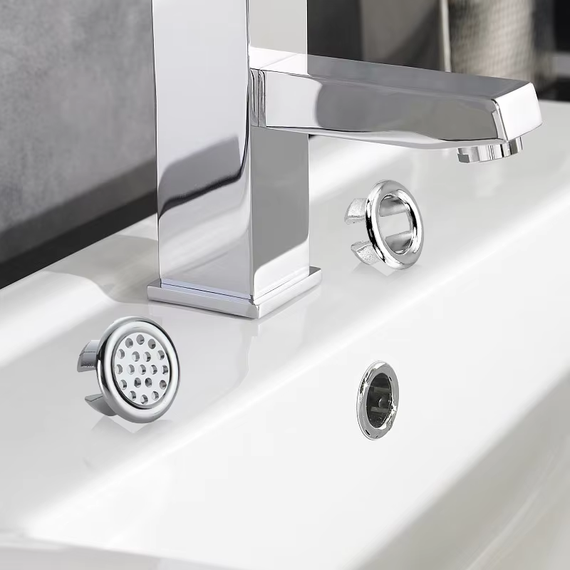 Thumbnail: 8/1Pcs Sink Hole round Overflow Cover Ring Wash Basin Hollow Overflow Ring Sink 