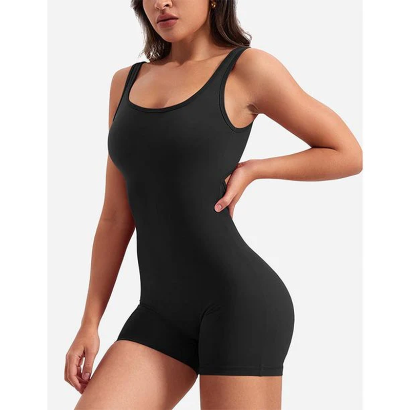 Thumbnail: One Piece Jumpsuits for Women Tummy Control V Back Scrunch Butt Jumpsuit Sleevel