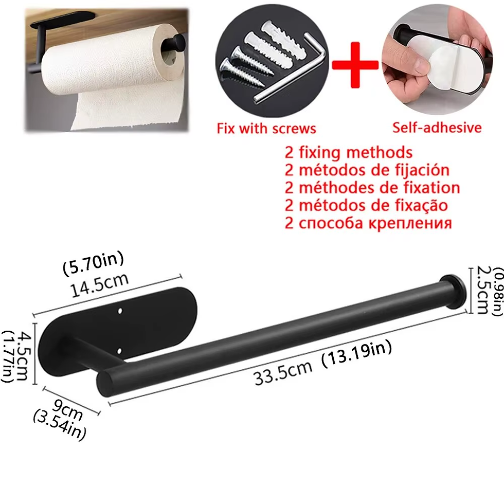 Thumbnail: Kitchen Paper Towel Holder Adhesive Tissue Hanger Toilet Roll Paper Dispenser Ca