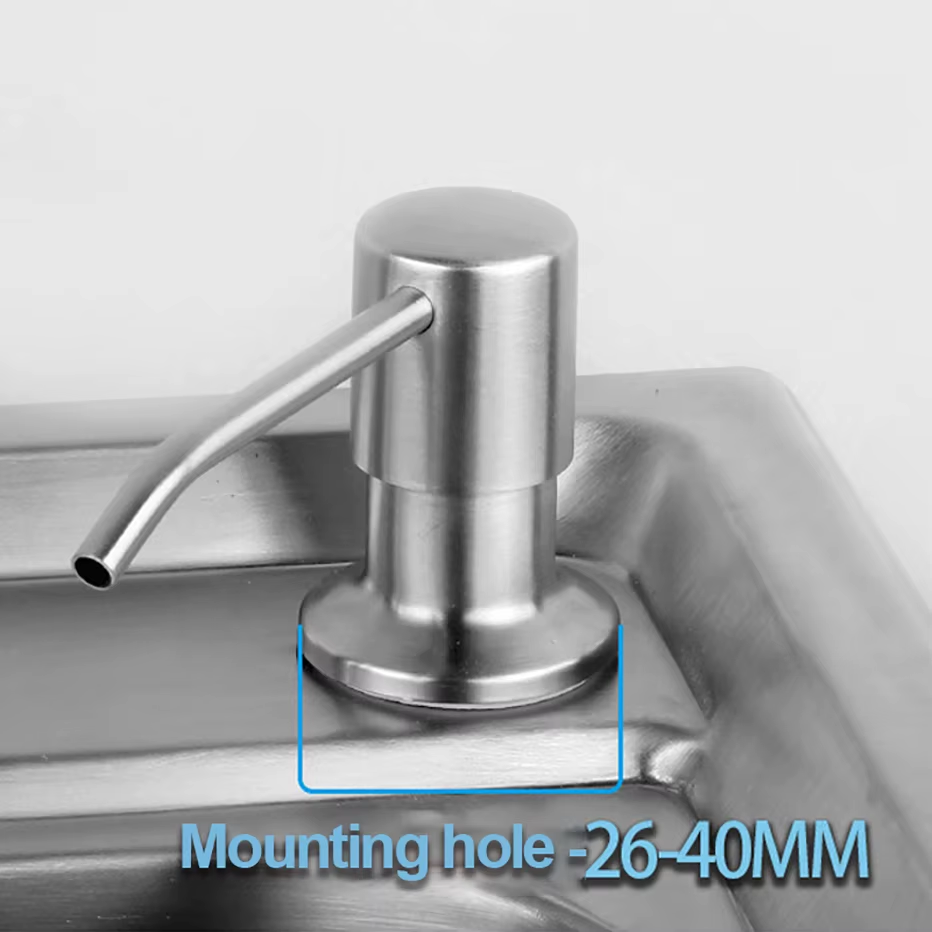 Thumbnail: Soap Dispenser for Kitchen Sink Extension Tube Kit Replacement Metal under Deck 