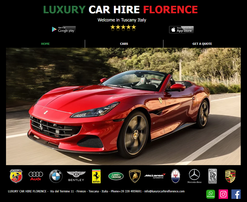 Luxury Car Rental Tuscany Luxury Car Rental Florence Toscana