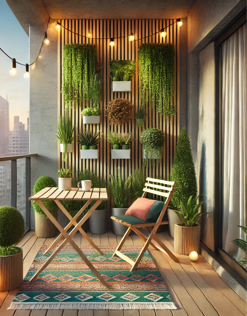 Green Wall with pots and cool plants