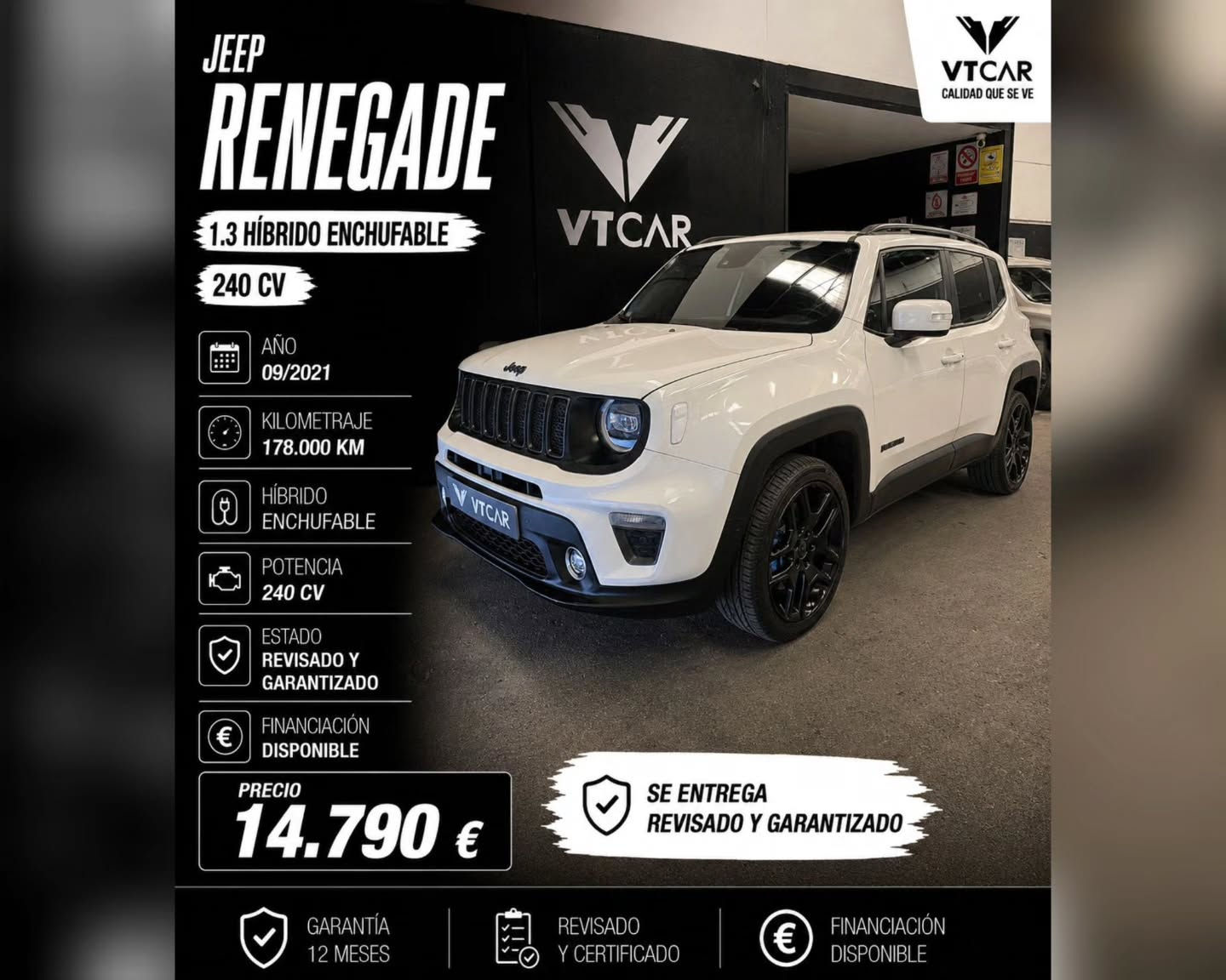 Jeep Renegade Motor 1.3 Turbo + Hibrid enchufable 4x4 Automatico
