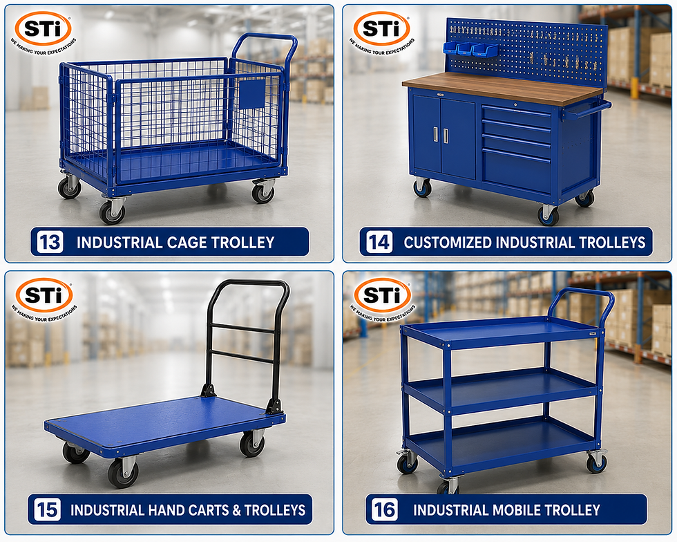 STI Industrial Trolleys, Customized Trolleys Manufacturer, Supplier & Exporter in India