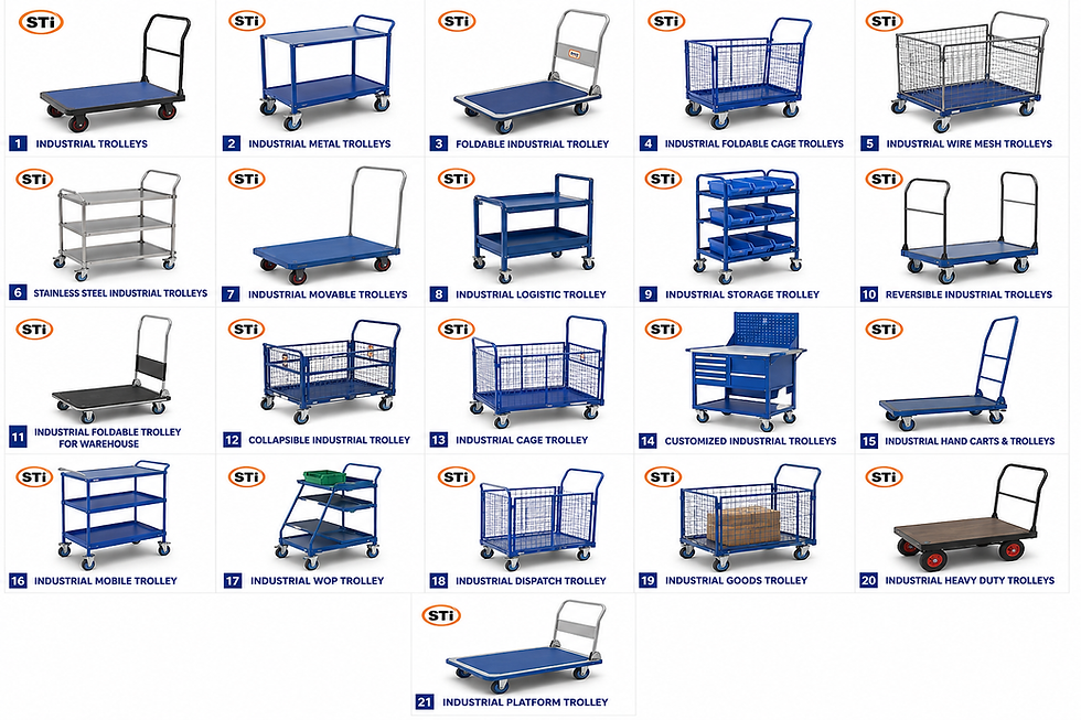 Thumbnail: Stainless Steel Industrial Trolleys for Food and Pharmaceutical Industries