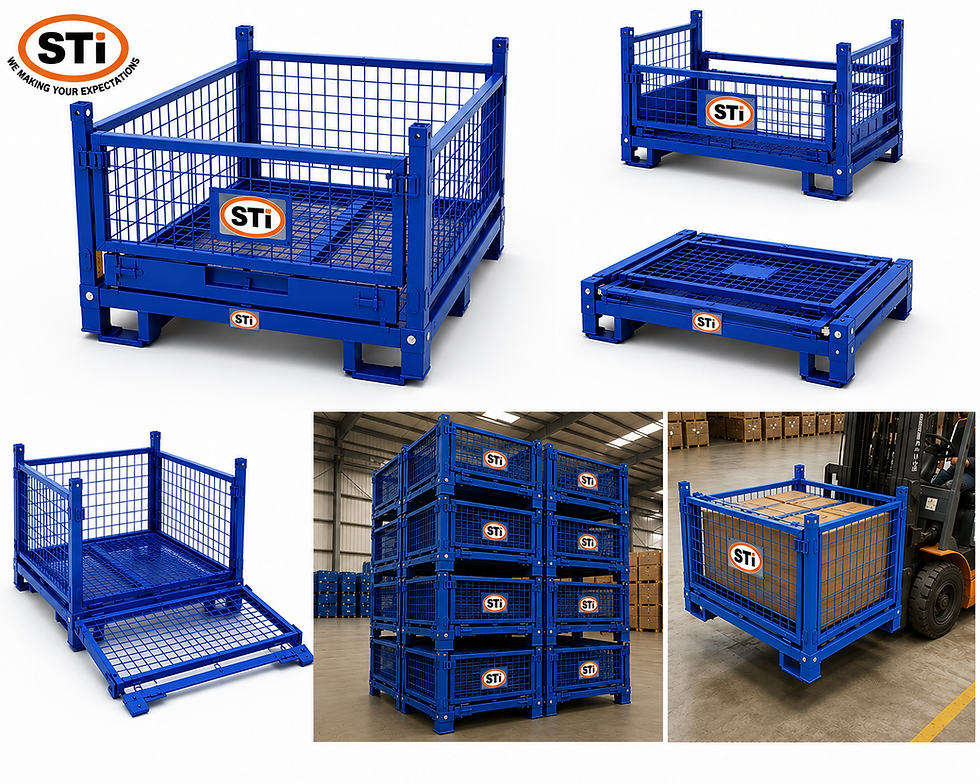 Thumbnail: Industrial Wire Mesh Pallets Manufacturer by STI Brand