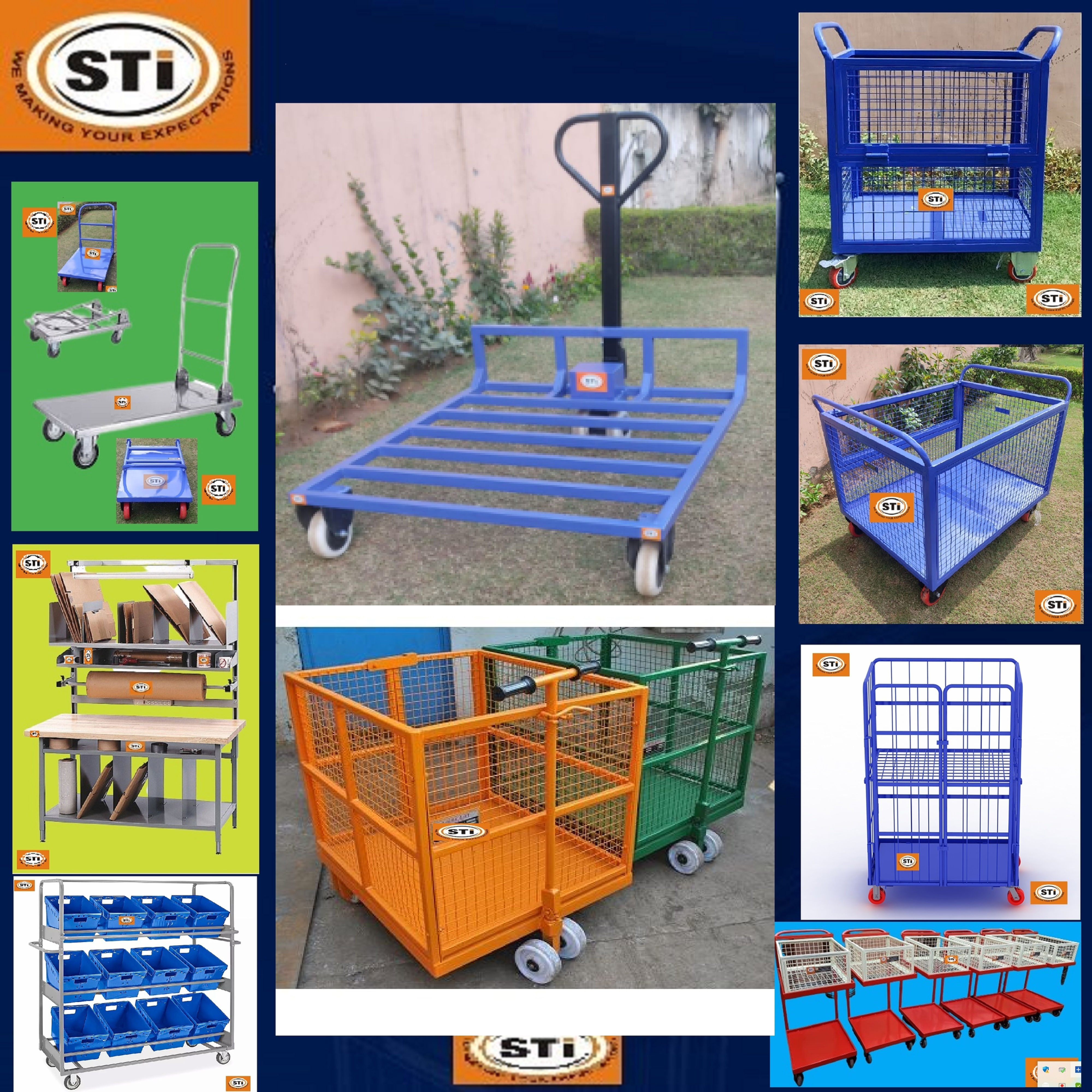 Material Handling Trolley - Platform Trolley - flat Trolley