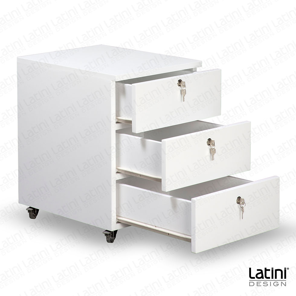 Miniatura: Cassettiera con rotelle bianca 41X50 cm H 57cm