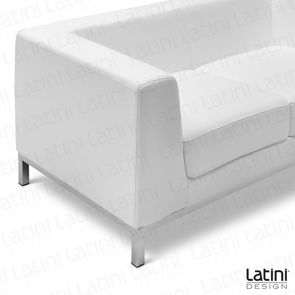 Miniatura: Divano Sophia in Ecopelle Bianco 2 posti
