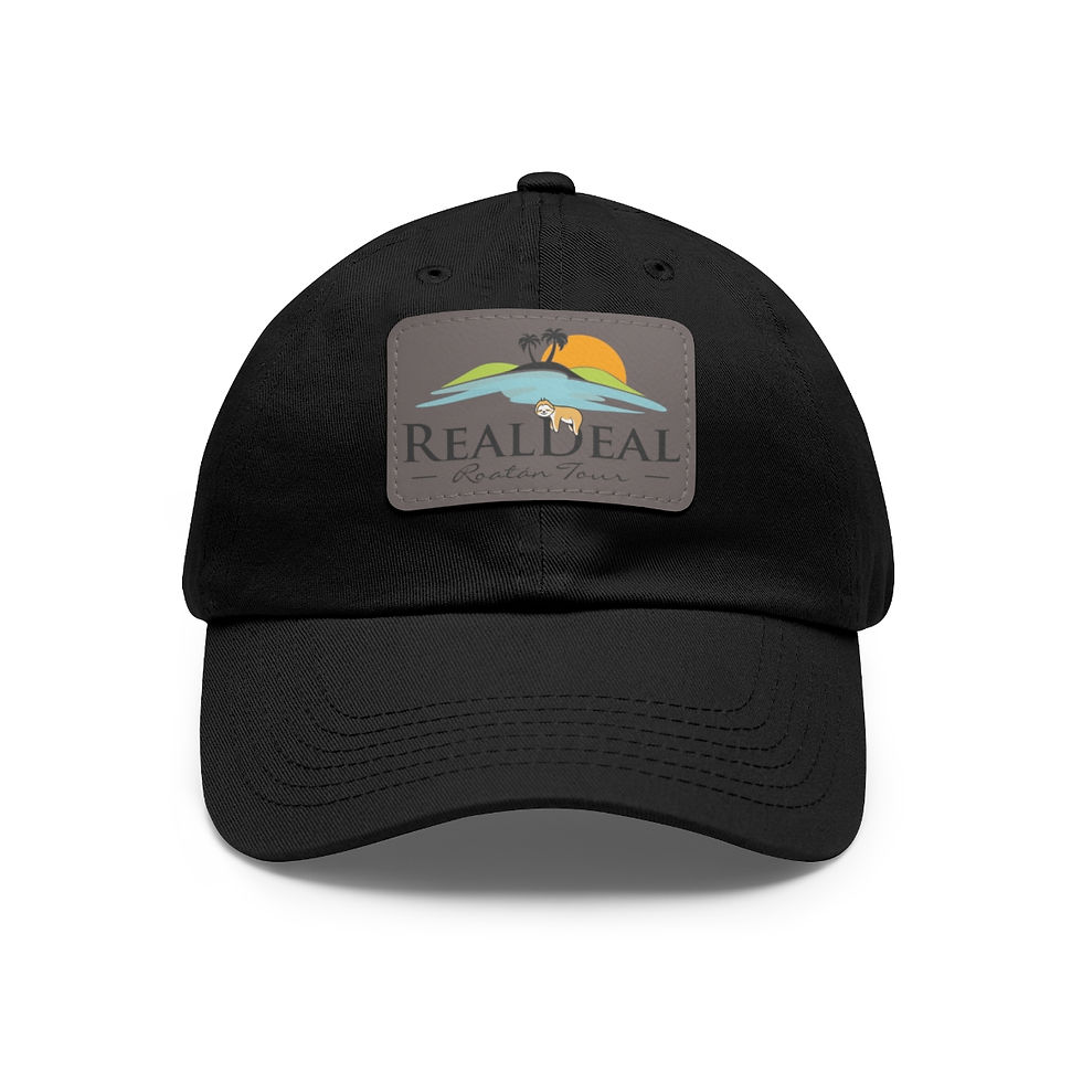 Thumbnail: Dad Hat with Leather Patch (Rectangle)