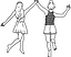 People joyfully holding hands skipping down the street to represent the friendships and connections you will build on tour