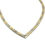 Thumbnail: 16” Italy 925 Sterling Silver Two-Tone Chevron Link Necklace 29.2g