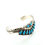 Thumbnail: 7” Sleeping Beauty Turquoise Native American 925 Sterling Silver Cuff Bracelet