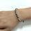 Thumbnail: 7” Taxco Mexico 925 Sterling Silver Green Malachite Hinged Bangle Bracelet 32.3g