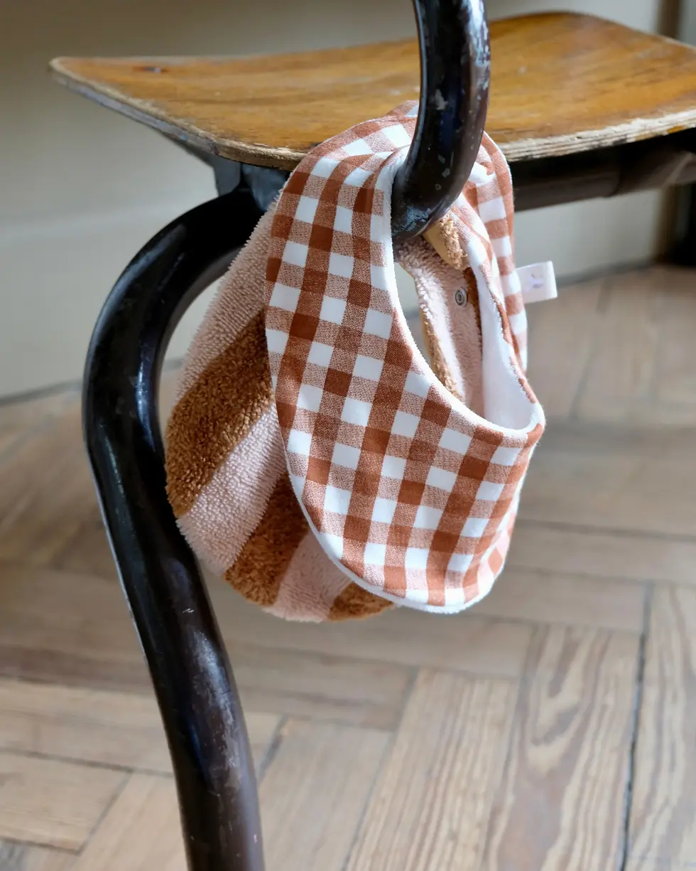 Miniature : Tante Reine - Bavoir col "Vichy"