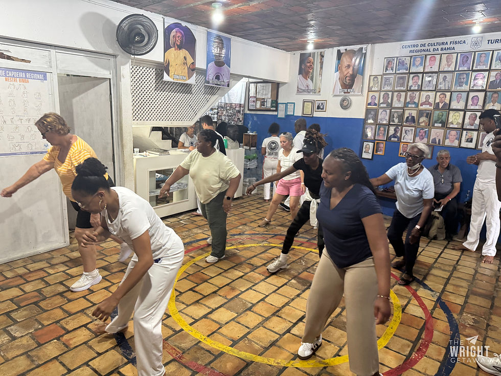 A group learning capoeira