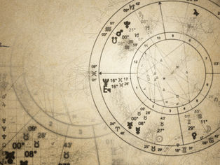 Schéma astrologique représentant les douze secteurs écliptiques et la lecture de l’horoscope.
