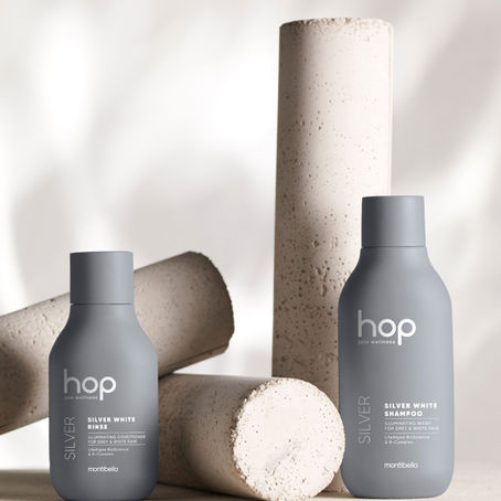 Blond en grijs haar onderhouden met Montibello HOP - glans, frisheid en neutralisatie