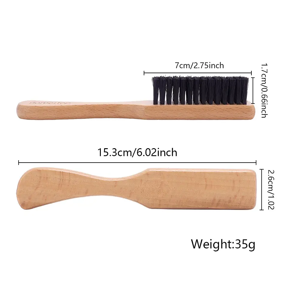 Thumbnail: Barber Beard Cleaning Wooden Brush Soft Neck Face Duster Clean Hairbrush