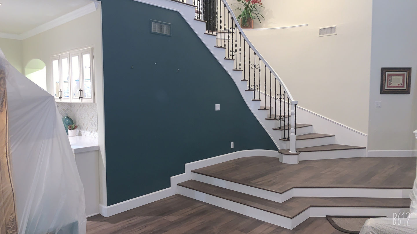 Staircase Remodel with Custom Handrail and Baluster Installation