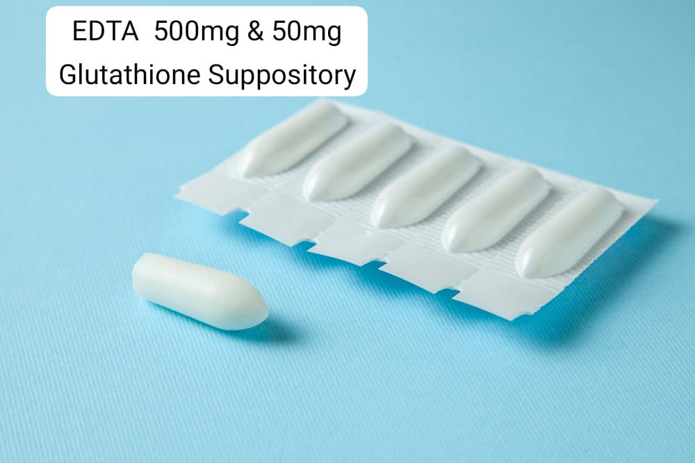 Detoxamin EDTA 500mg & Glutathione 50mg  suppository I 1 single piece
