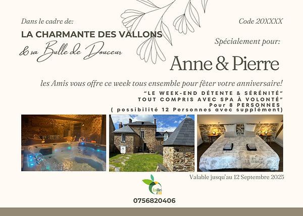 BON CADEAU BULLE DE RESSOURCEMENT