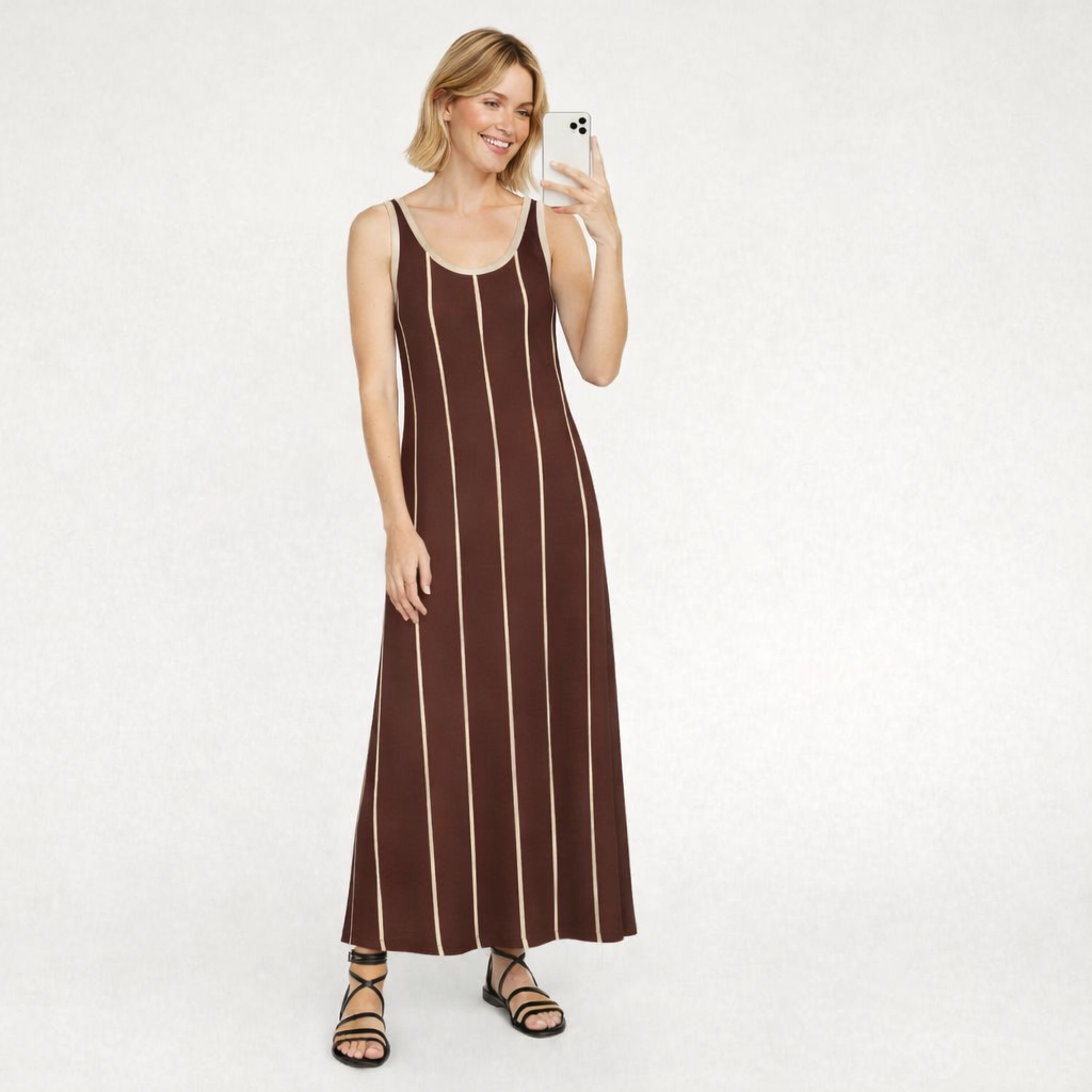 Gianna Maxi Dress - Brown