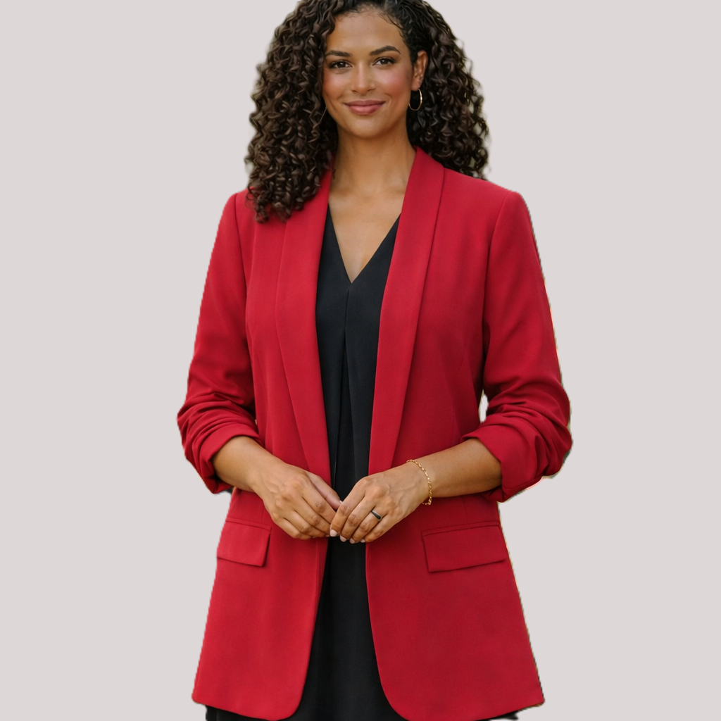 Gemma Ruched Sleeve Blazer