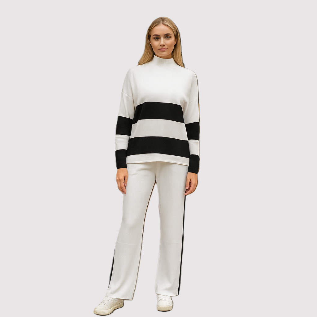 Demi Classic Knit Lounge Set - White
