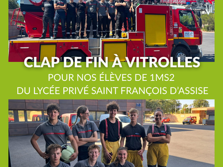 Clap de fin pour nos élèves de 1MS2 ! 🚒👏