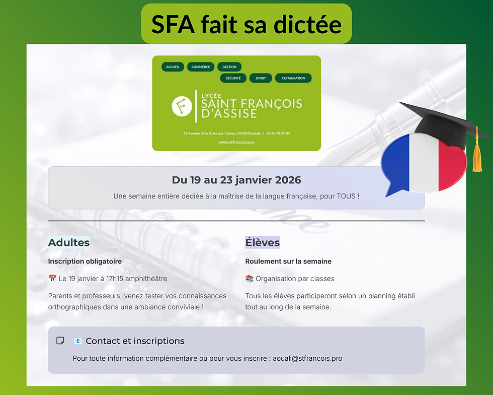 SFA fait sa dictée