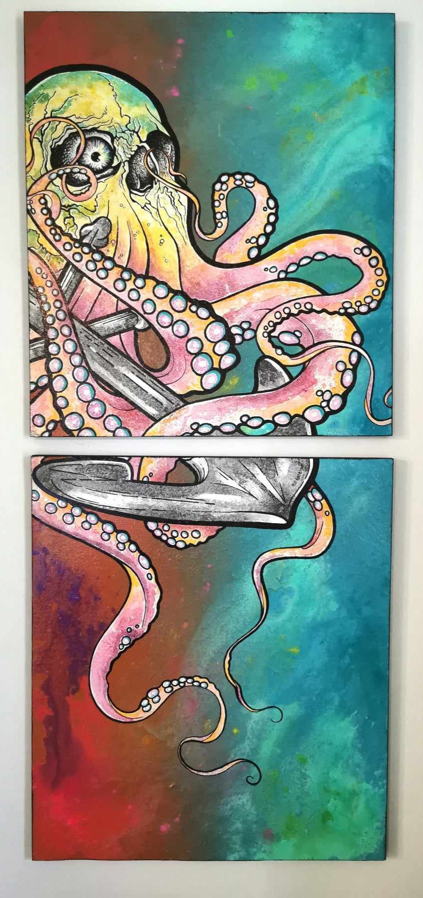 Introducing the Octopus Anchor-Finders Keepers, the perfect addition to any nautical-themed decor. This stunning piece featur