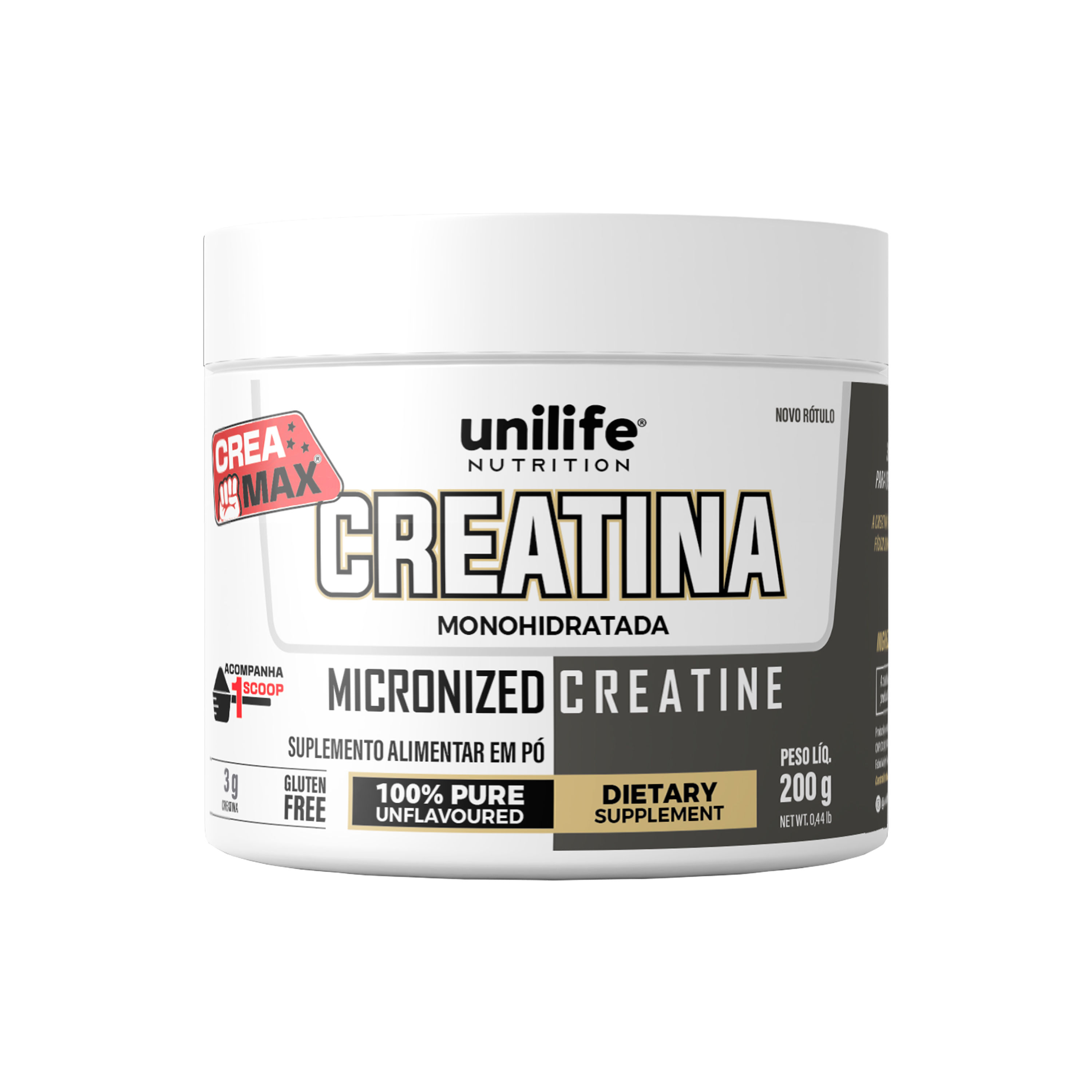 Creatina Monohidratada em pó 200 g | Unilife