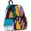 Thumbnail: Side profile of Sally cosplay Loungefly backpack showing textured fabric and colorful patchwork pattern